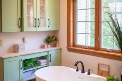 current bathroom remodeling trends with free standing tub in Madison WI