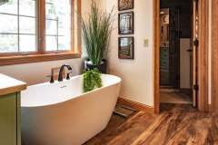 current bathroom remodeling trends with free standing tub in Madison WI