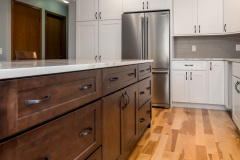 Kitchen Remodeling Example showing new island cabinets