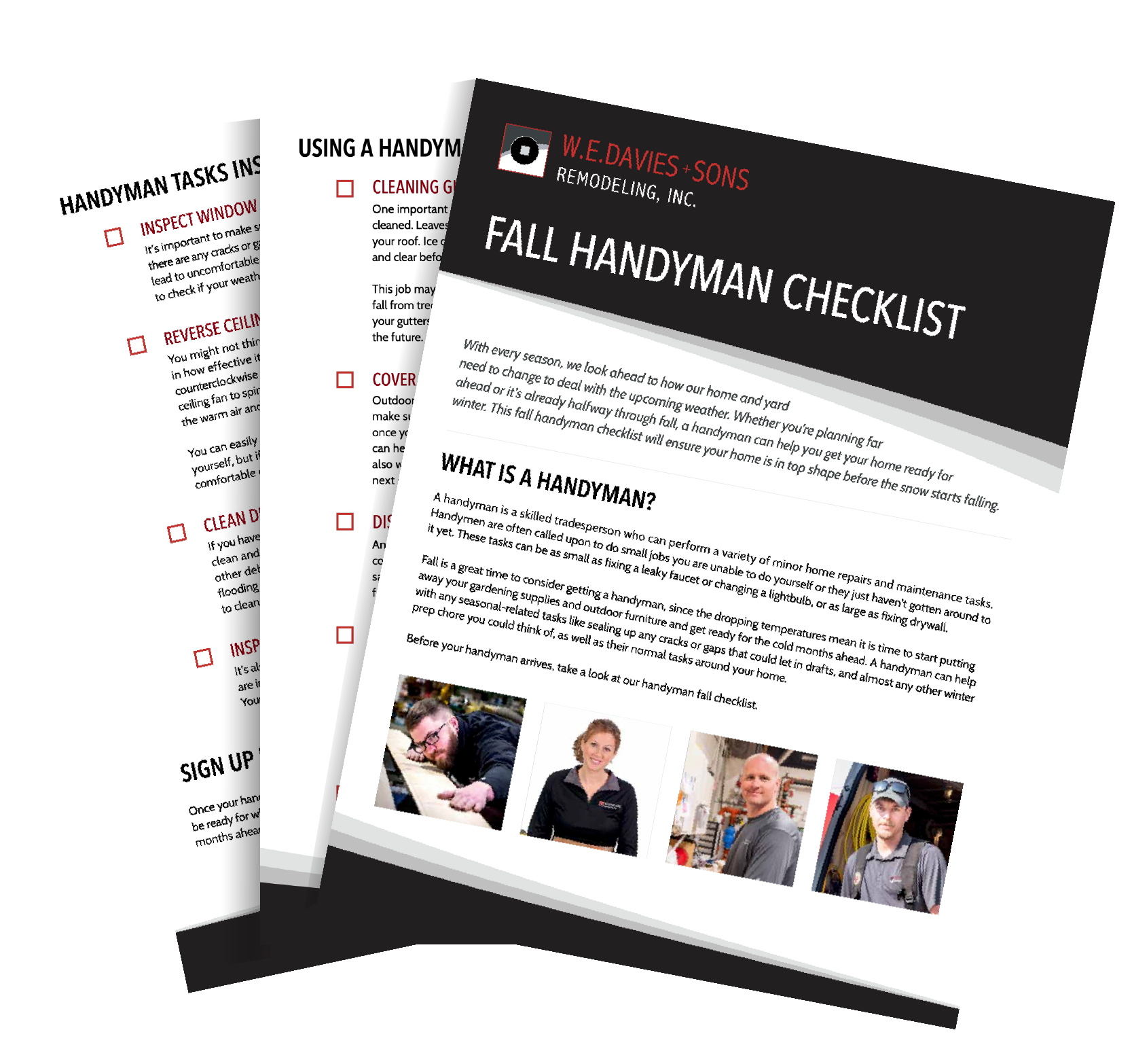 WE Davies Fall handyman services in Madison WI checklist